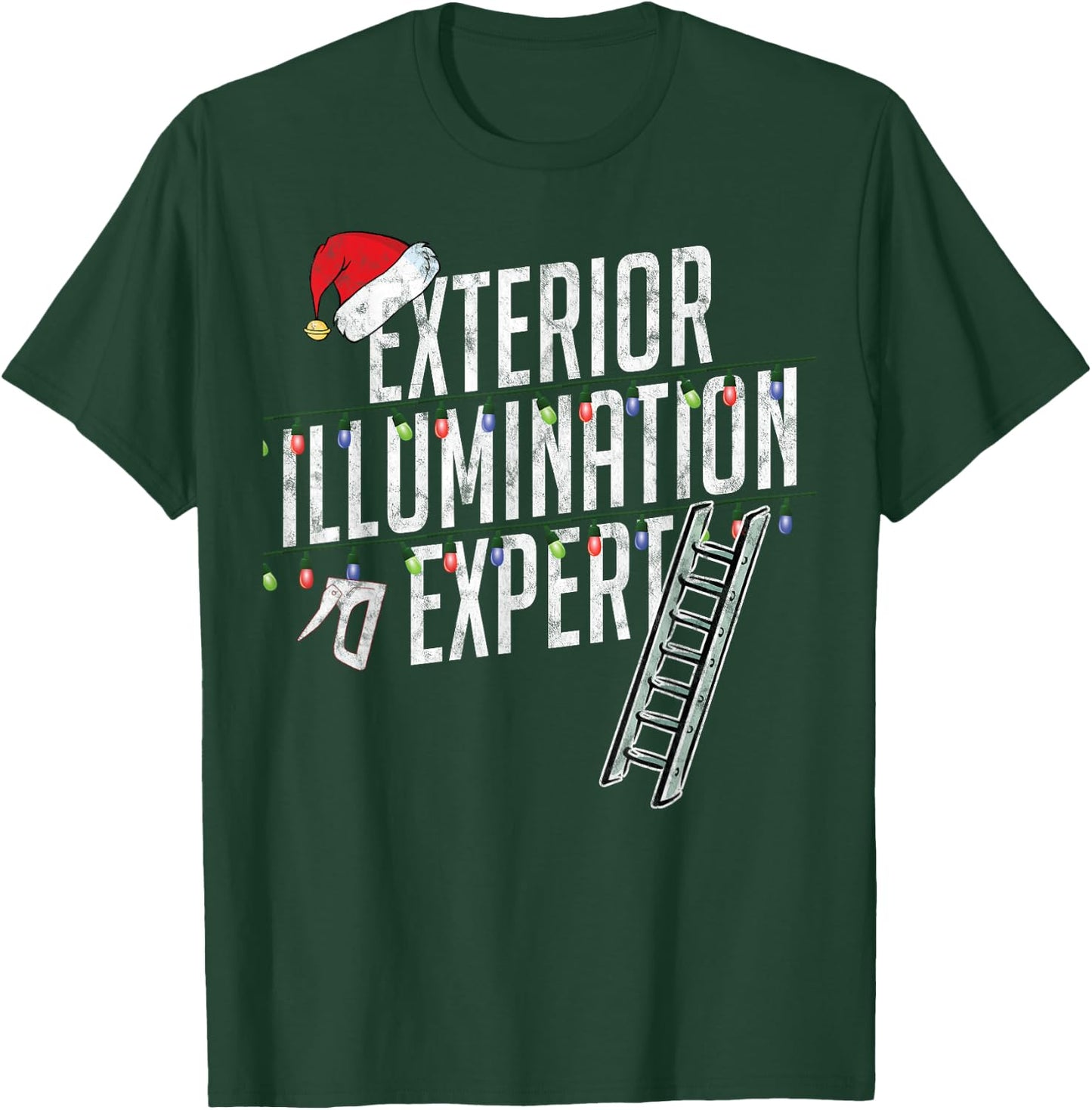 Exterior Illumination Expert Funny T Shirt Christmas Lights T-Shirt - T-Shirt | Forest