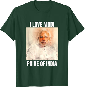 Narendra Modi - Pride of India - I Love Modi T-Shirt - T-Shirt | Forest