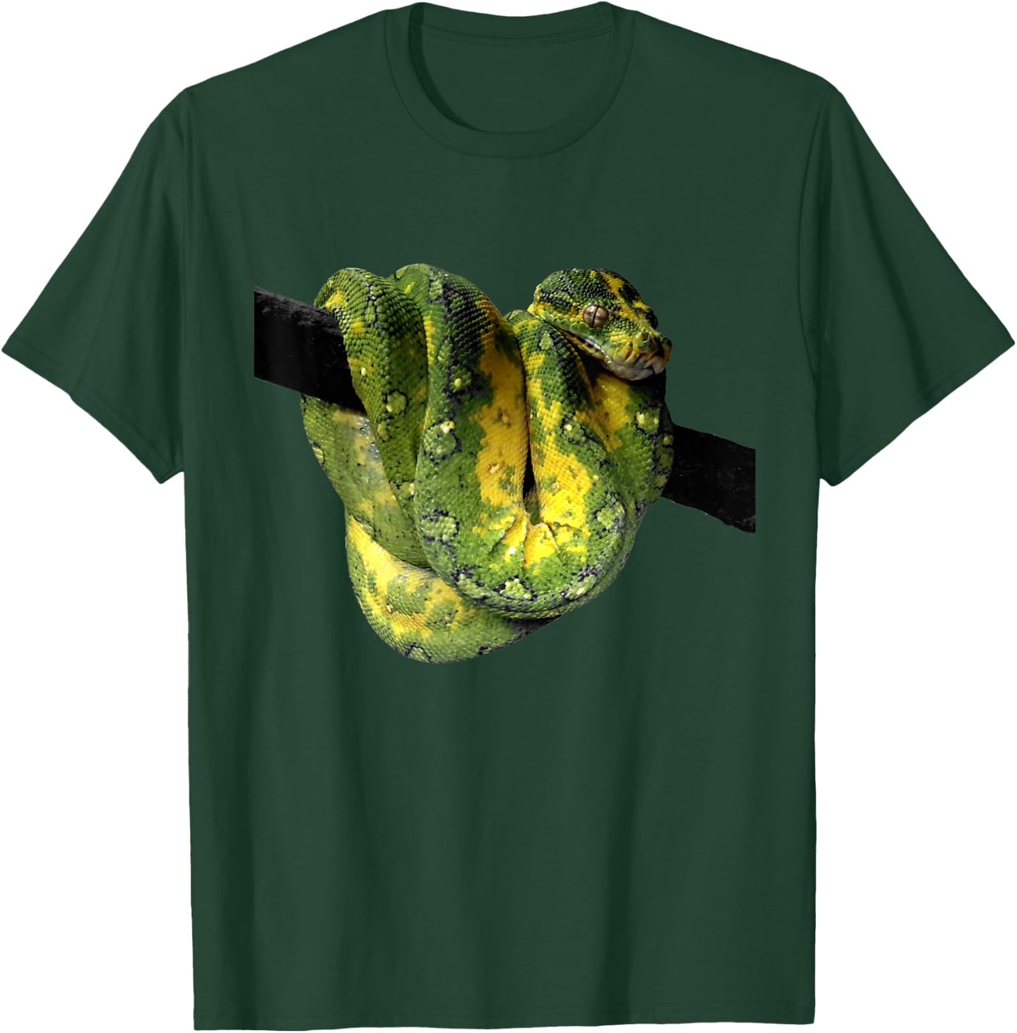 Green Tree Python Reptile Photography T-Shirt - T-Shirt | Forest