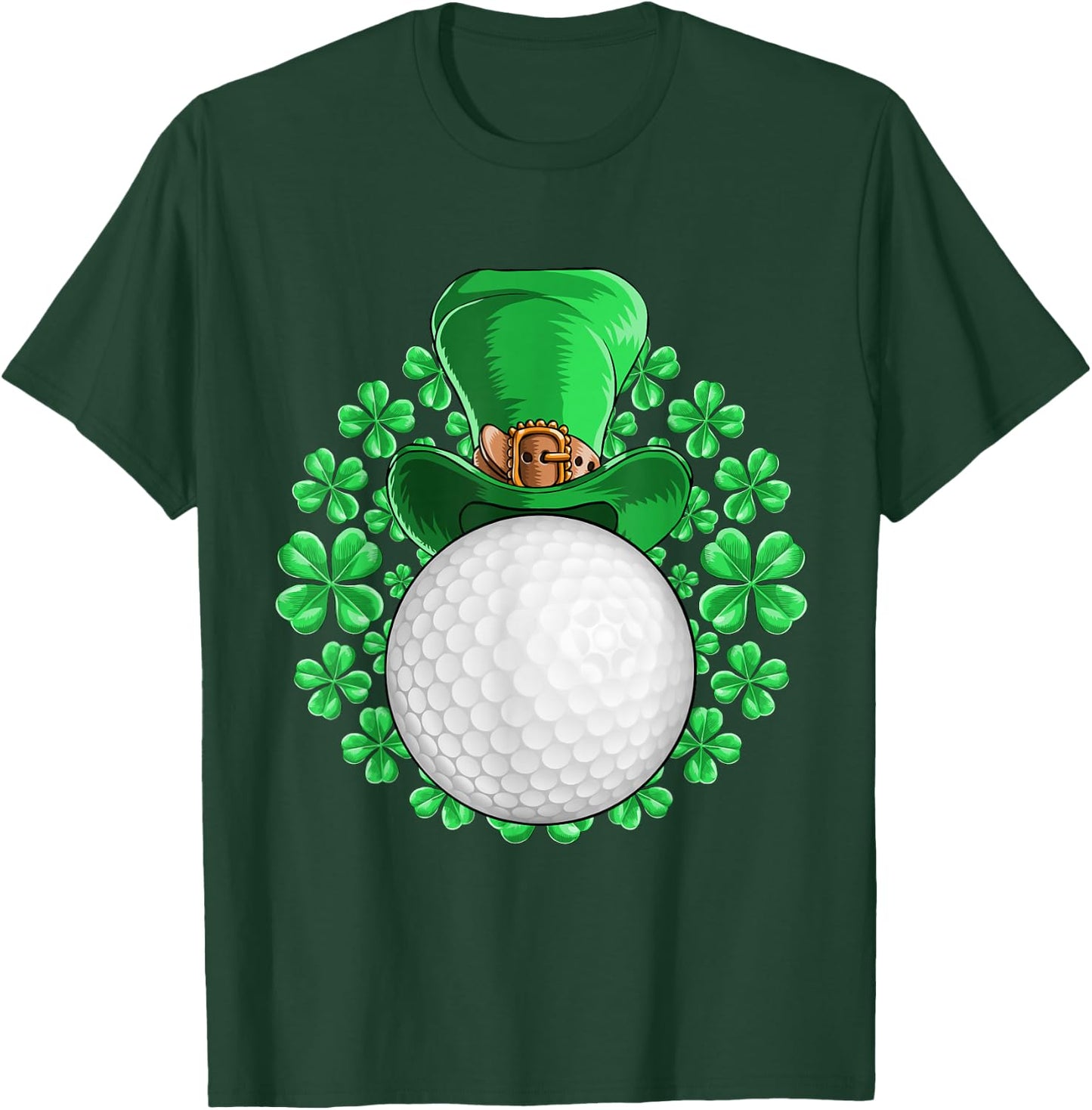 St Patricks Day Golfing Golf Clover Men Women Kids T-Shirt - T-Shirt | Forest