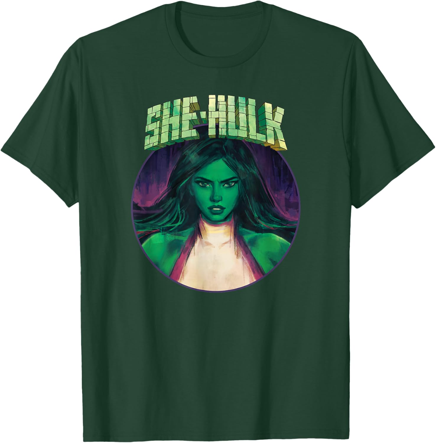 Marvel She-Hulk Powers of a Girl Portrait T-Shirt - T-Shirt | Forest