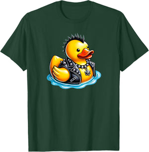 Cool Punk Rock Festival , Rock 'n Roll Gifts Cute Punk Rubber Duck Rock'n Roll Goth, Funny Duckling -Kids T-Shirt - T-Shirt | Forest
