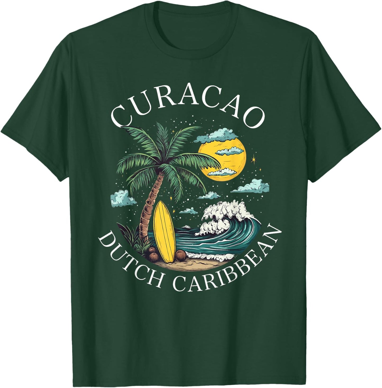 Curacao Caribbean Dutch Souvenir Vacation Reminder Men Women T-Shirt - T-Shirt | Forest