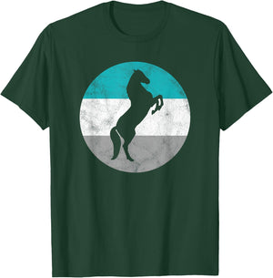 Wild Stallion Horse Gift Shirt Women Boys & Girls T-Shirt - T-Shirt | Forest