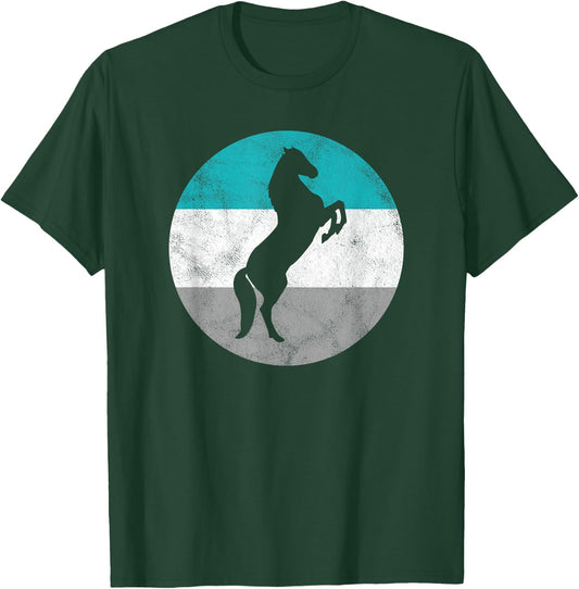 Wild Stallion Horse Gift Shirt Women Boys & Girls T-Shirt - T-Shirt | Forest