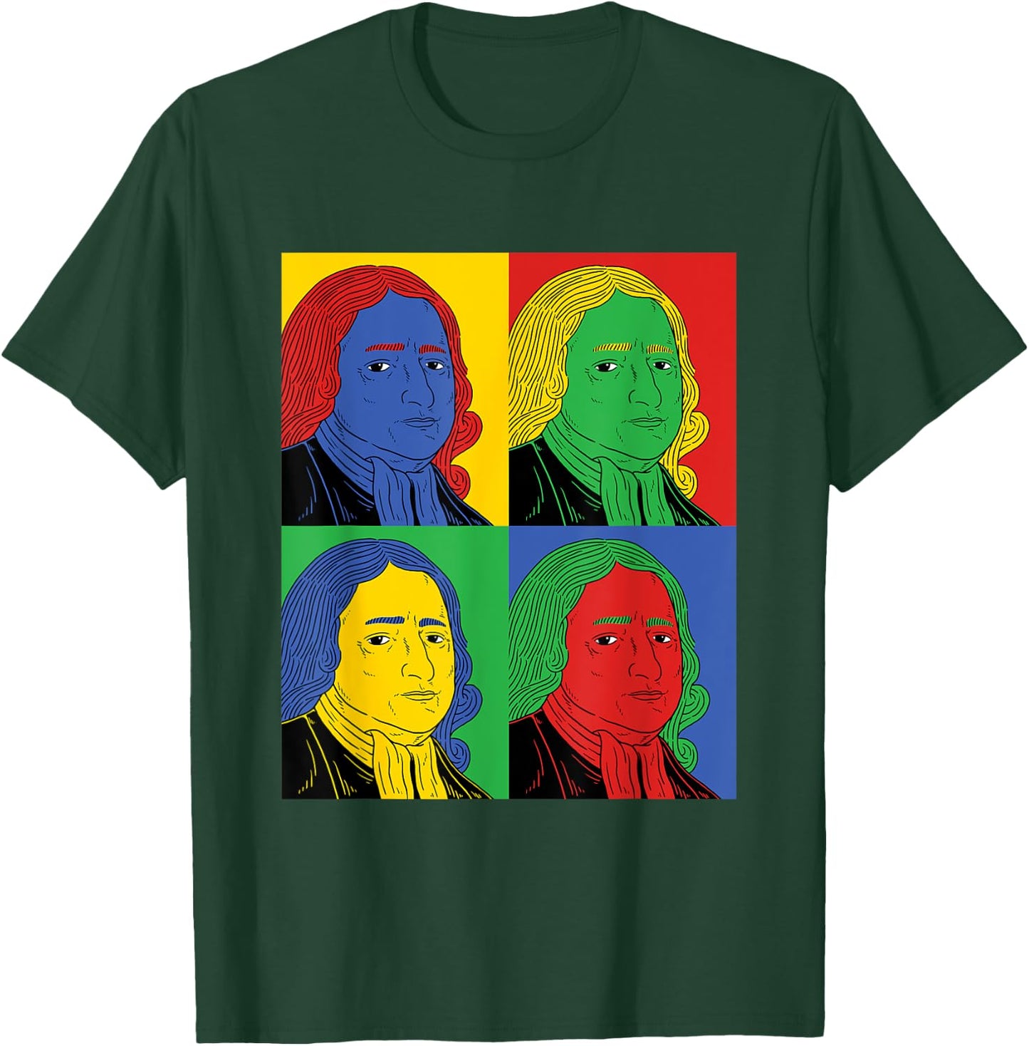 John Wesley Pop Art - Retro History T-Shirt - T-Shirt | Forest