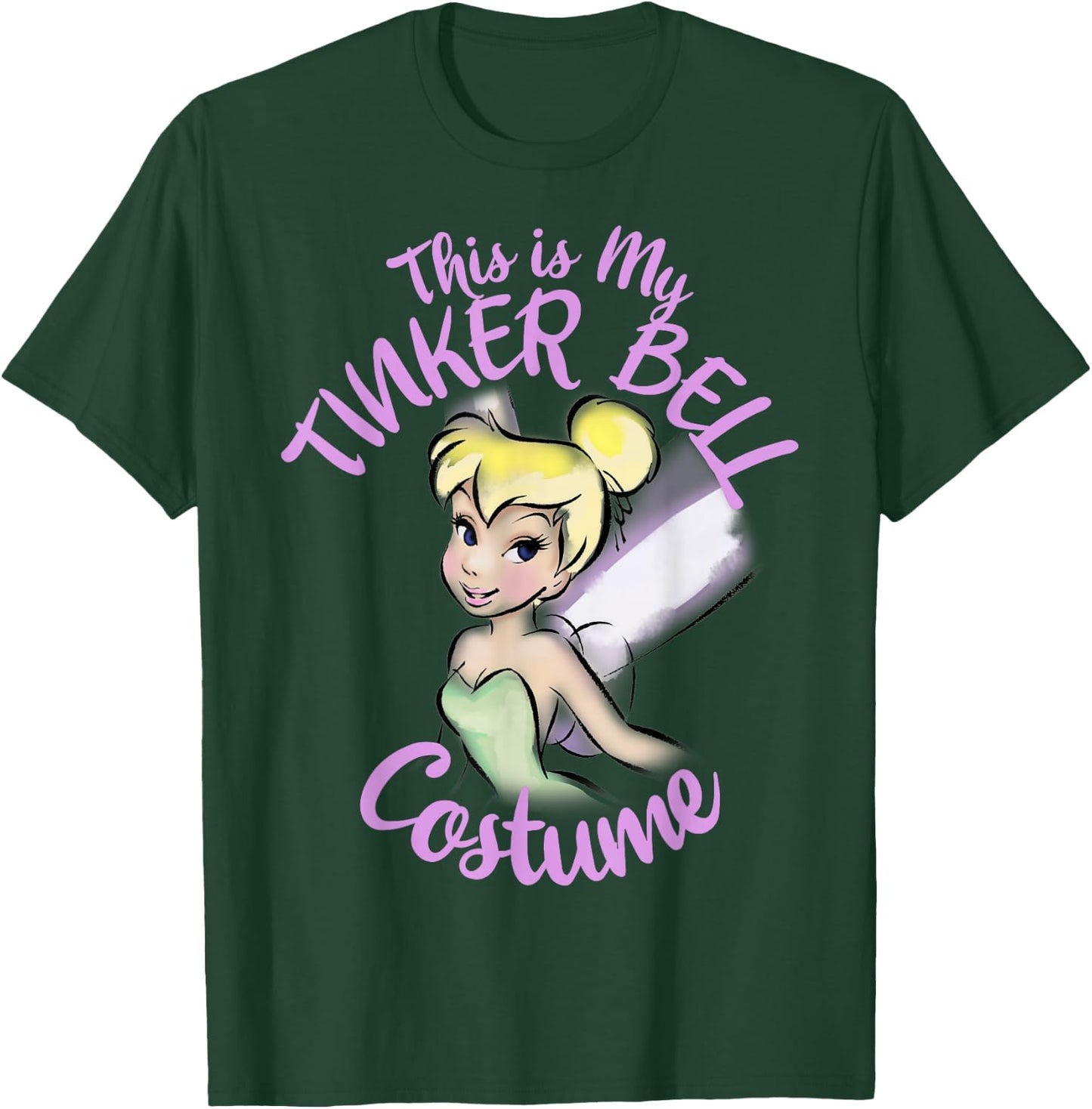 Disney Peter Pan This is My Tinker Bell Costume Halloween T-Shirt - T-Shirt | Forest