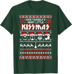 KISS - Merry Little KISSmas T-Shirt - T-Shirt | Forest