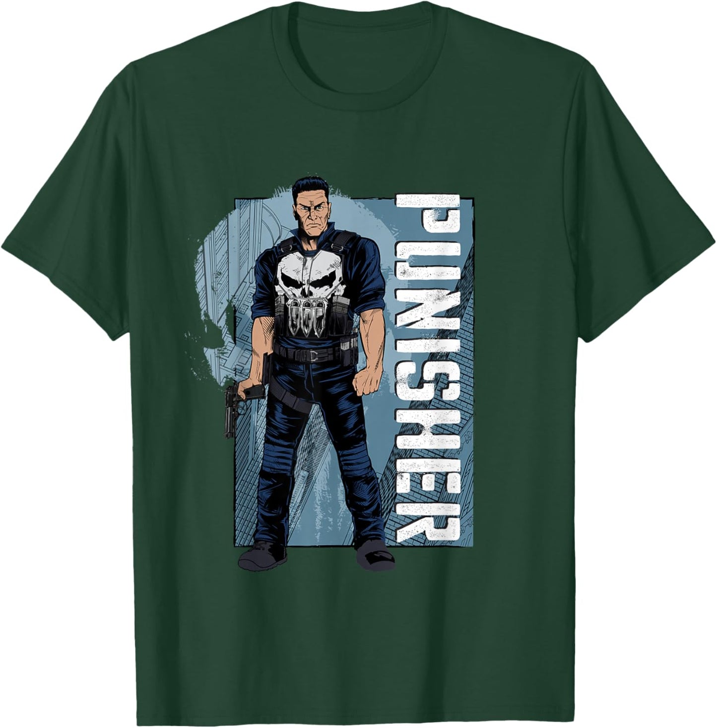 Marvel Spider-Man: New Day Punisher Vertical Text T-Shirt - T-Shirt | Forest