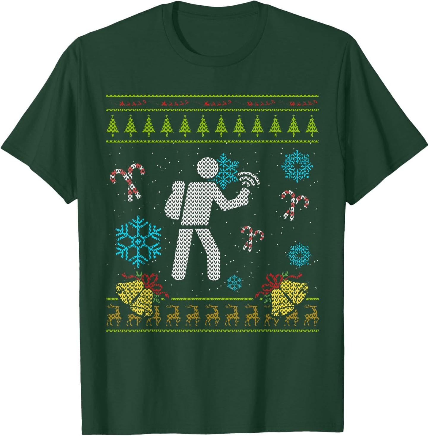 Geocache Christmas Sweater Shirt Geocaching Christmas Sweate T-Shirt - T-Shirt | Forest