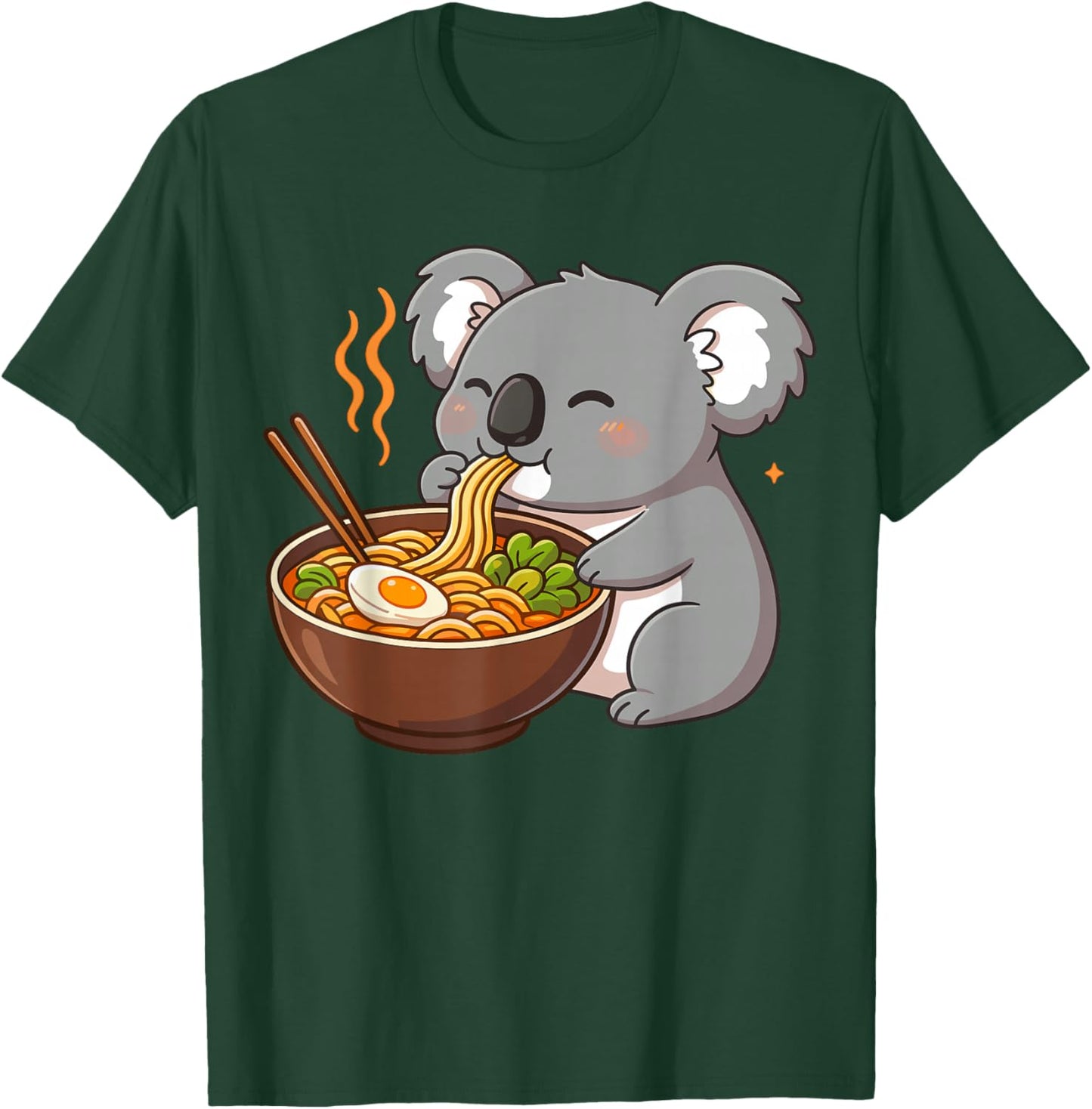 Koala Eating Ramen Noodles T-Shirt - T-Shirt | Forest