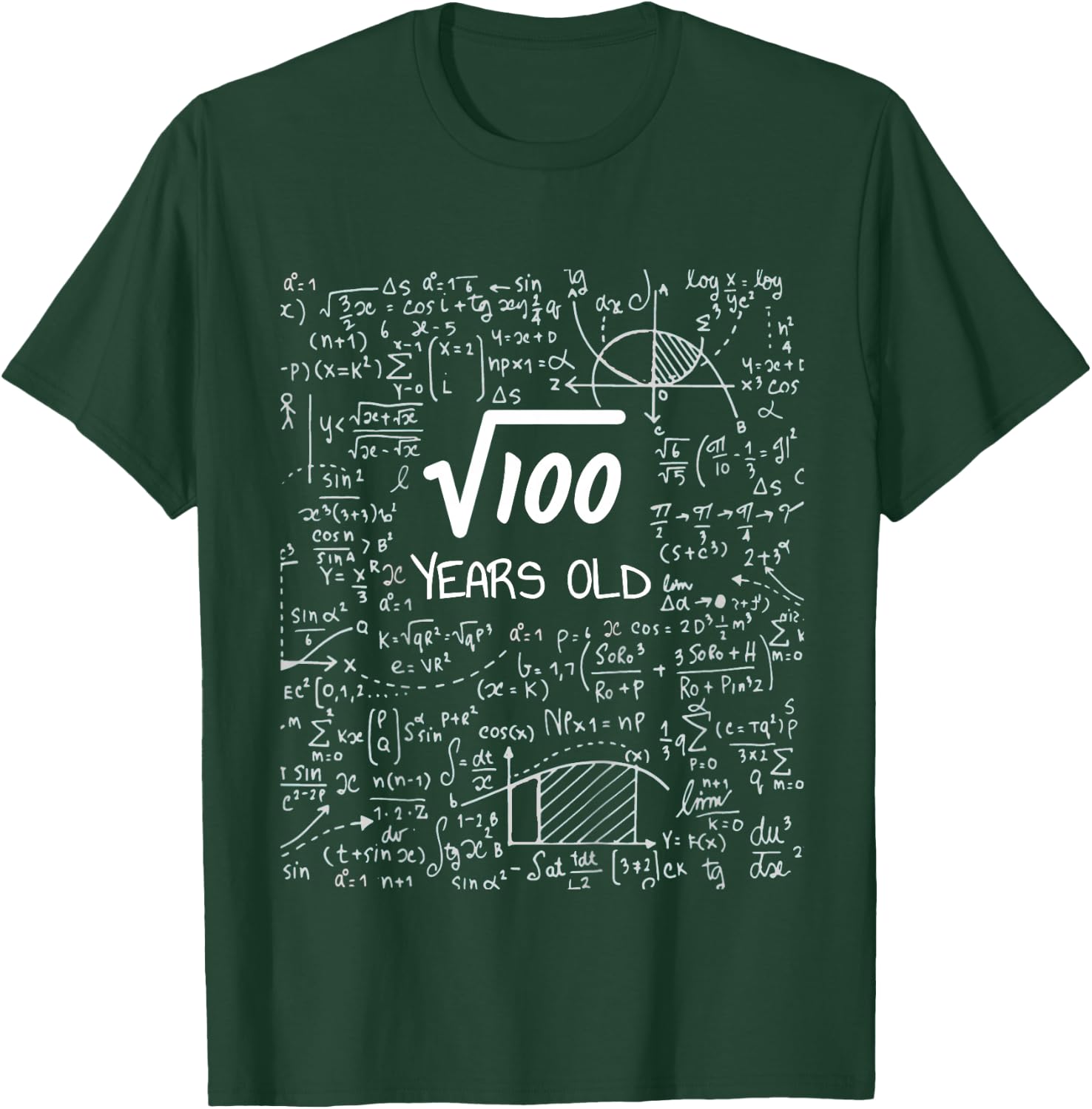 10th Birthday Graphic, Square Root of 100: 10 Years Old T-Shirt - T-Shirt | Forest