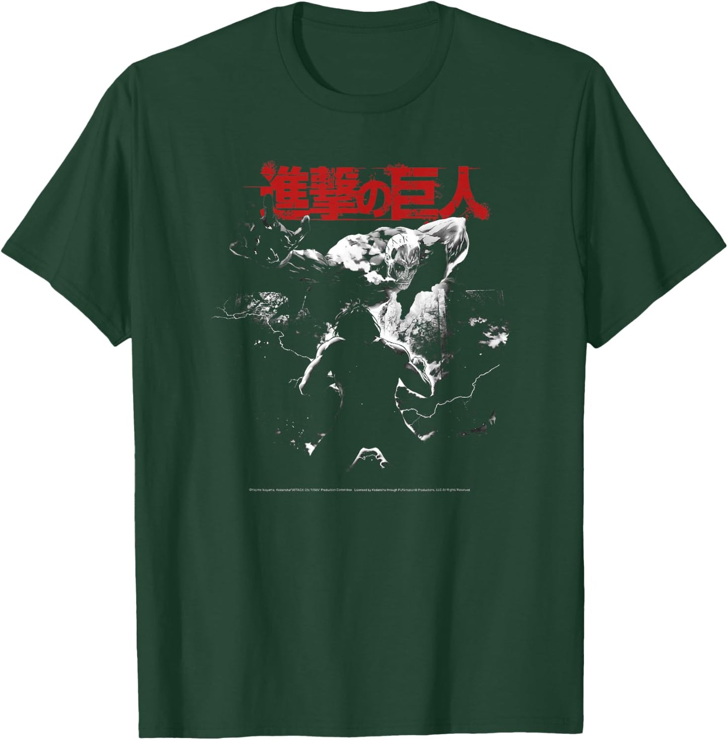 Attack on Titan Season 2 Black and White Key Art AOT Anime T-Shirt - T-Shirt | Forest