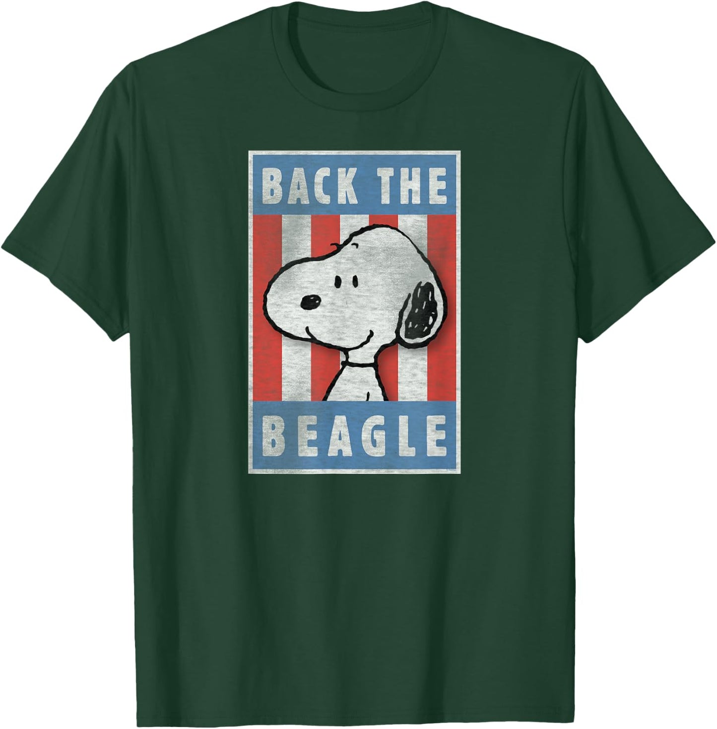 Peanuts Snoopy Back the Beagle Americana T-Shirt - T-Shirt | Forest