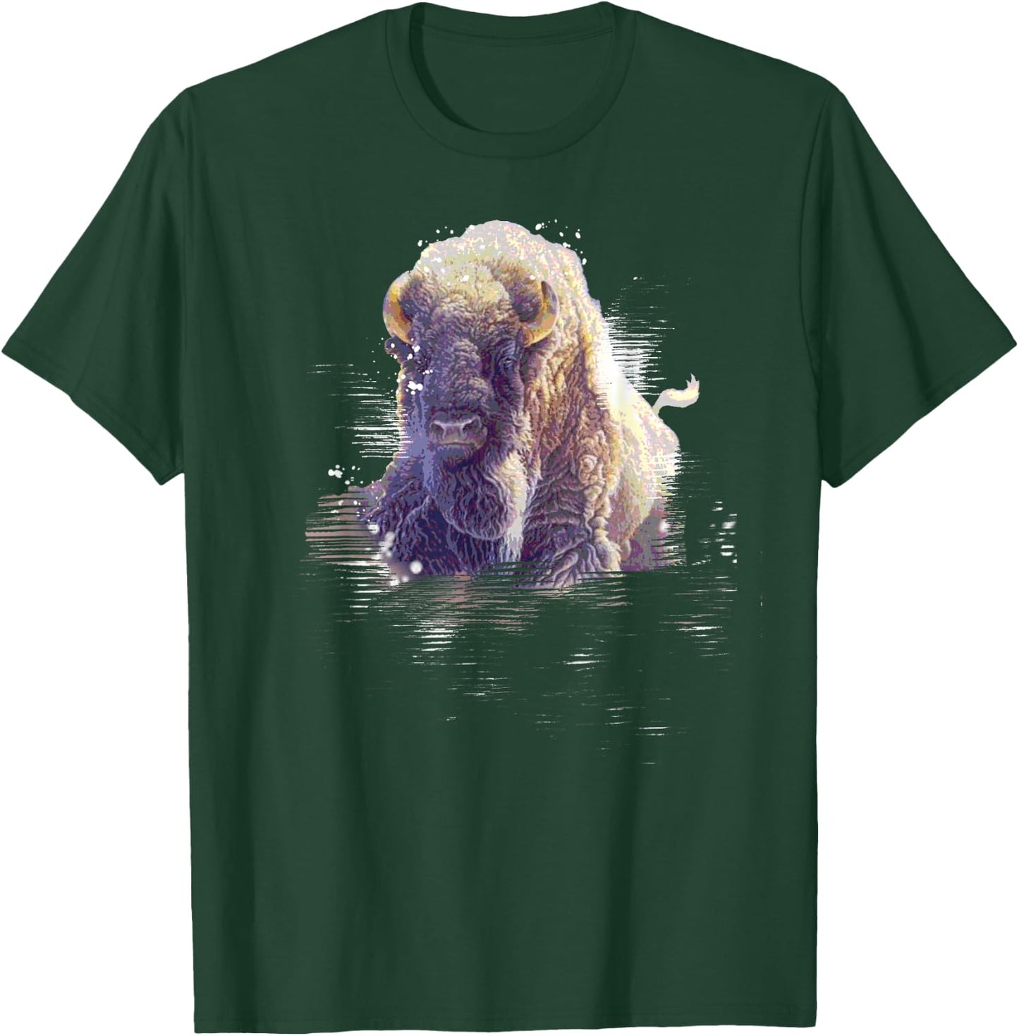 Great Native American White Buffalo Sacred Spirit Animal T-Shirt - T-Shirt | Forest