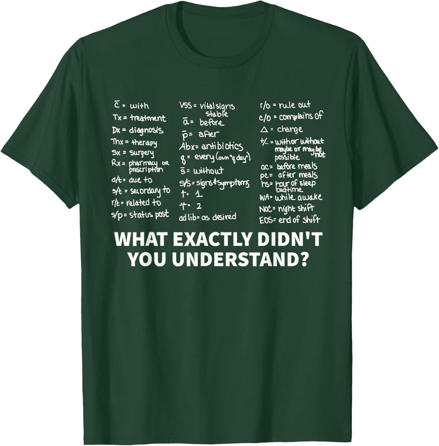 What Exactly Didn't You Understand For Nurses T-Shirt - T-Shirt | Forest