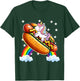 Unicorn Riding Hot Dog Boys Girls Women Kids Teens Adults T-Shirt - T-Shirt | Forest