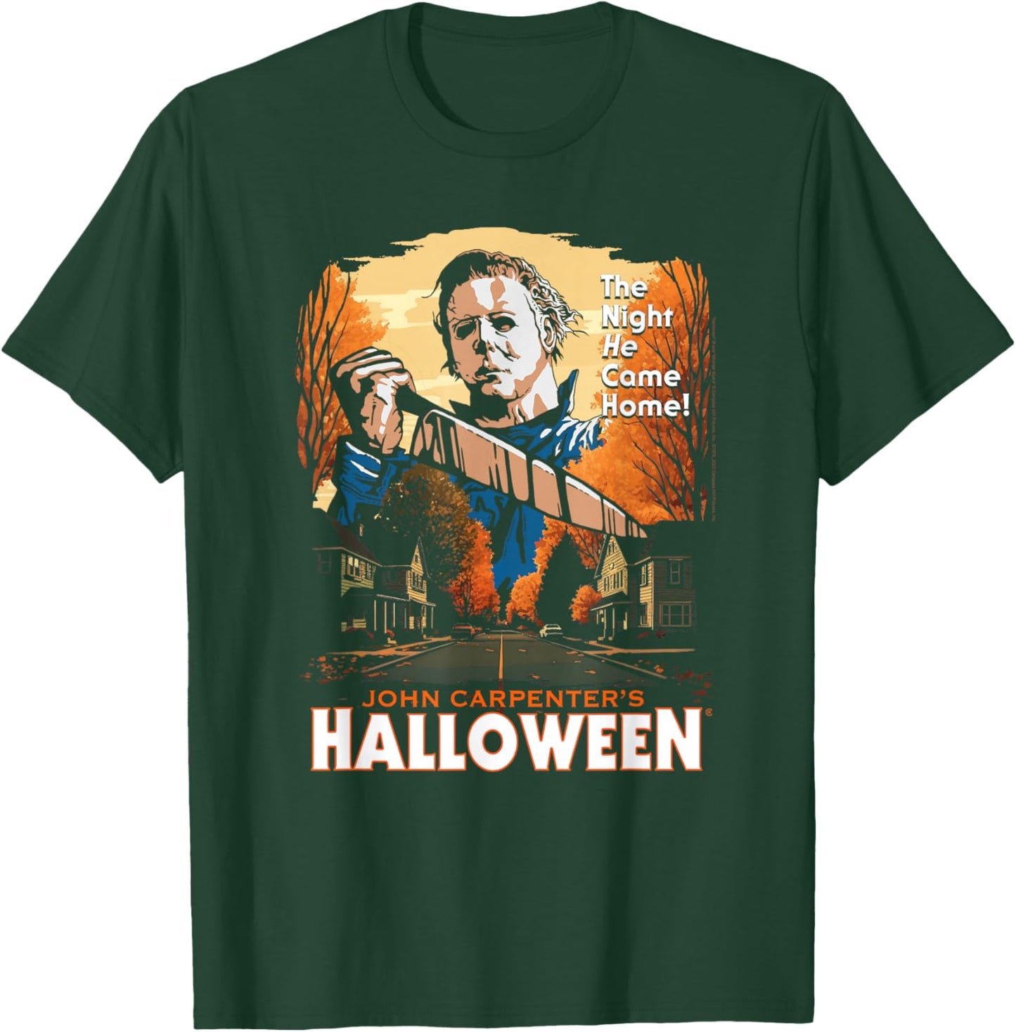Halloween Mike Myers Haddonfield Illustration Horror Movie T-Shirt - T-Shirt | Forest