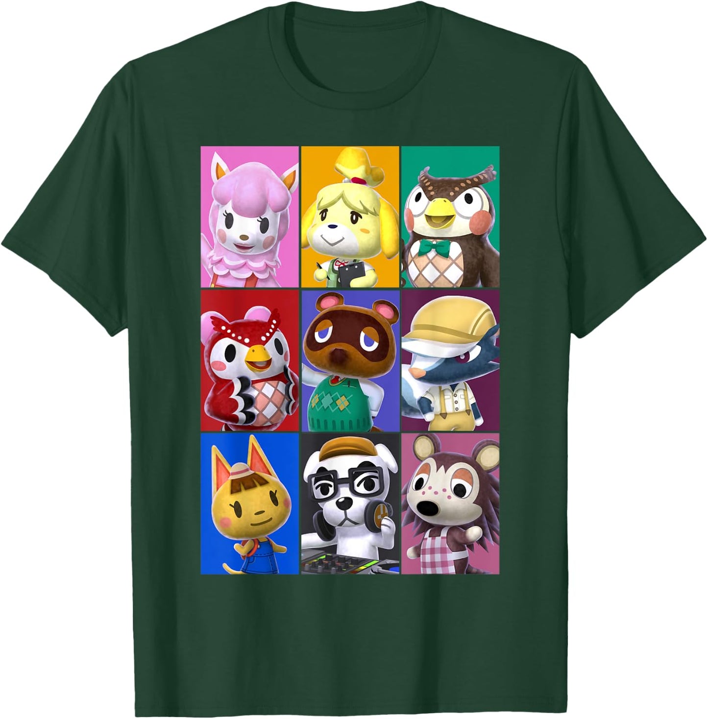 Animal Crossing Towns Folk Yearbook Photo Style Poster T-Shirt - T-Shirt | Forest