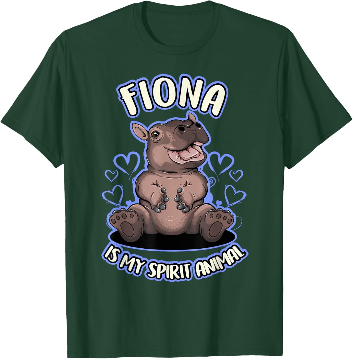 Fiona The Hippo Spirit Animal Shirt #TeamFiona Baby Hippo T-Shirt - T-Shirt | Forest