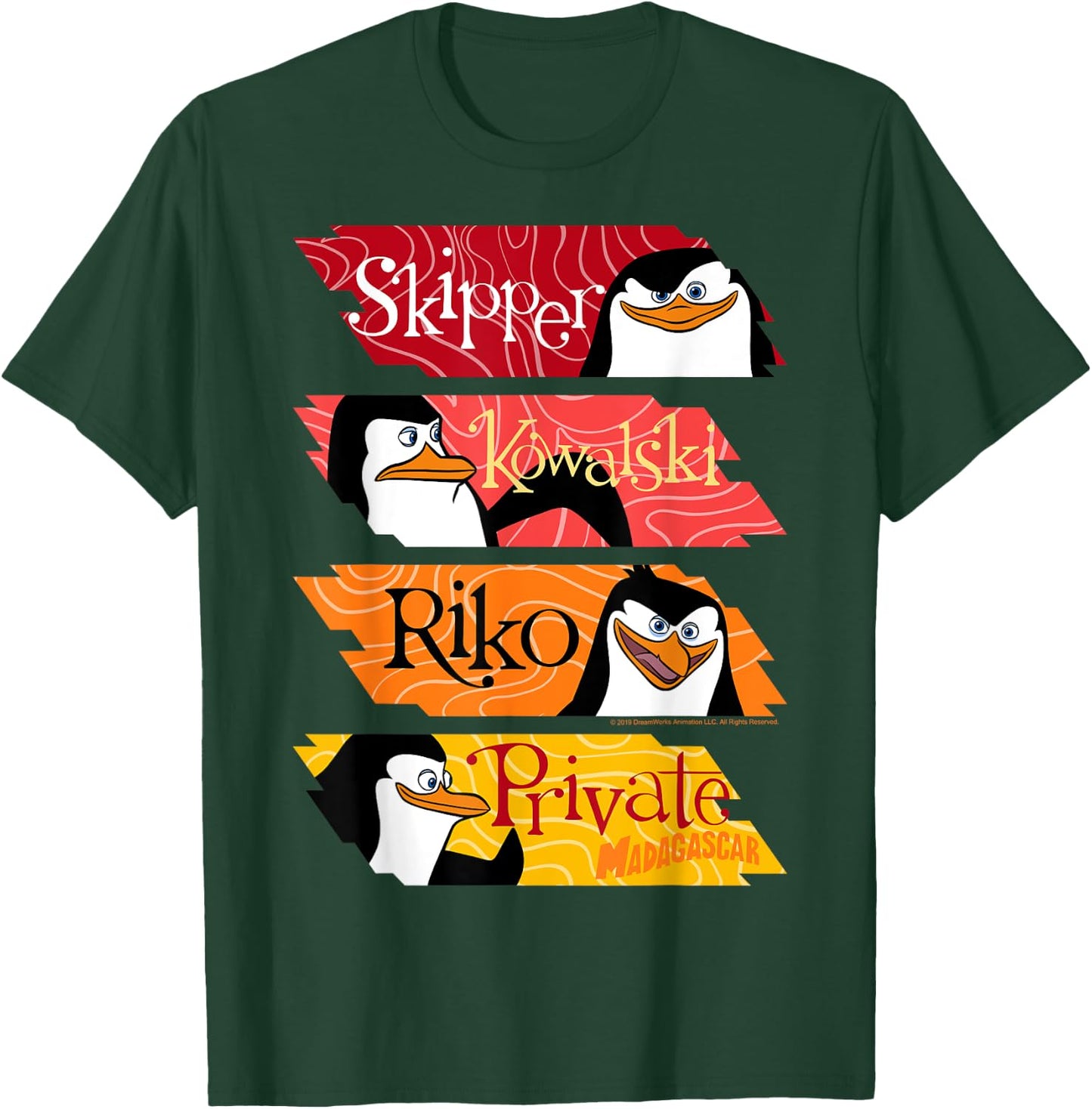 Madagascar Penguins Name Panels Poster T-Shirt - T-Shirt | Forest