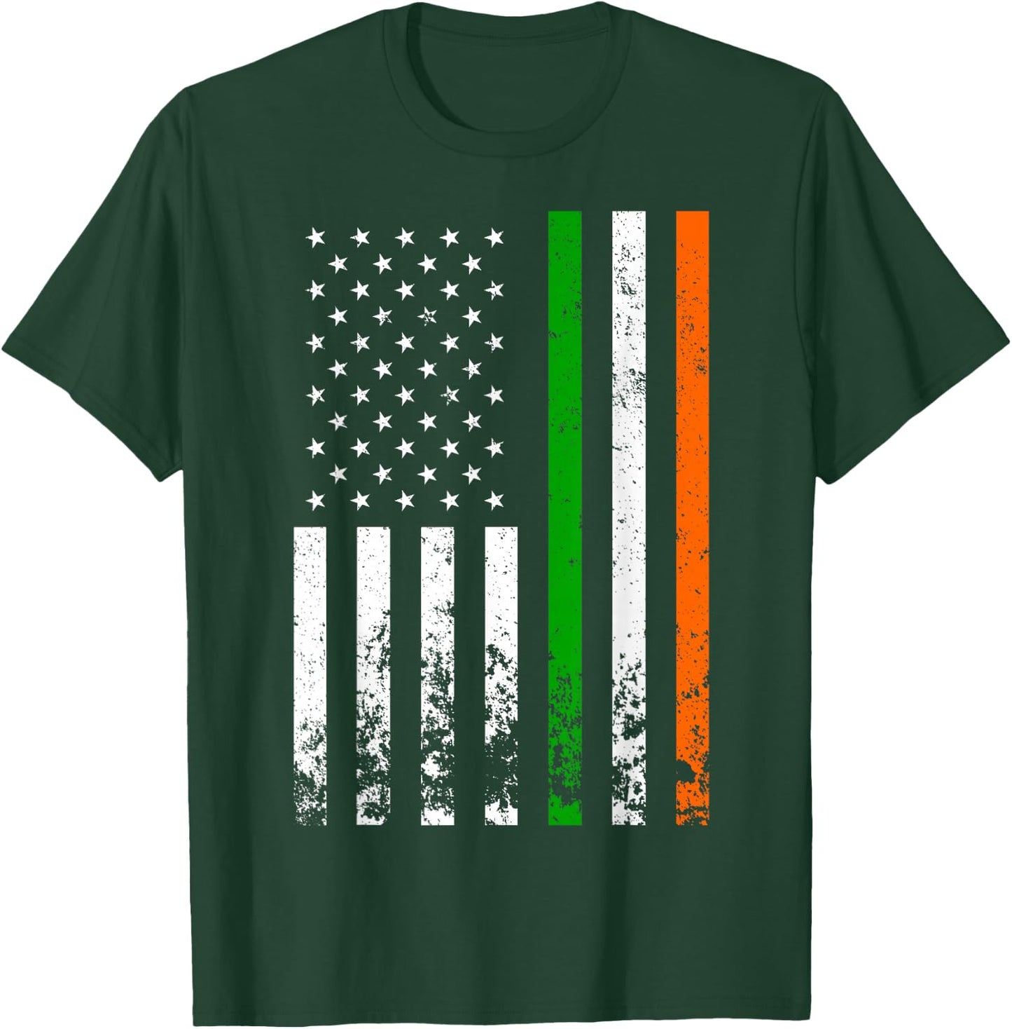 Irish American Flag Ireland Flag ST Patrick's Day Gift Lucky Small T-Shirt - T-Shirt | Forest