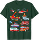 Firetruck Boys Men Firefighter Fireman Fire Engine Truck T-Shirt - T-Shirt | Forest