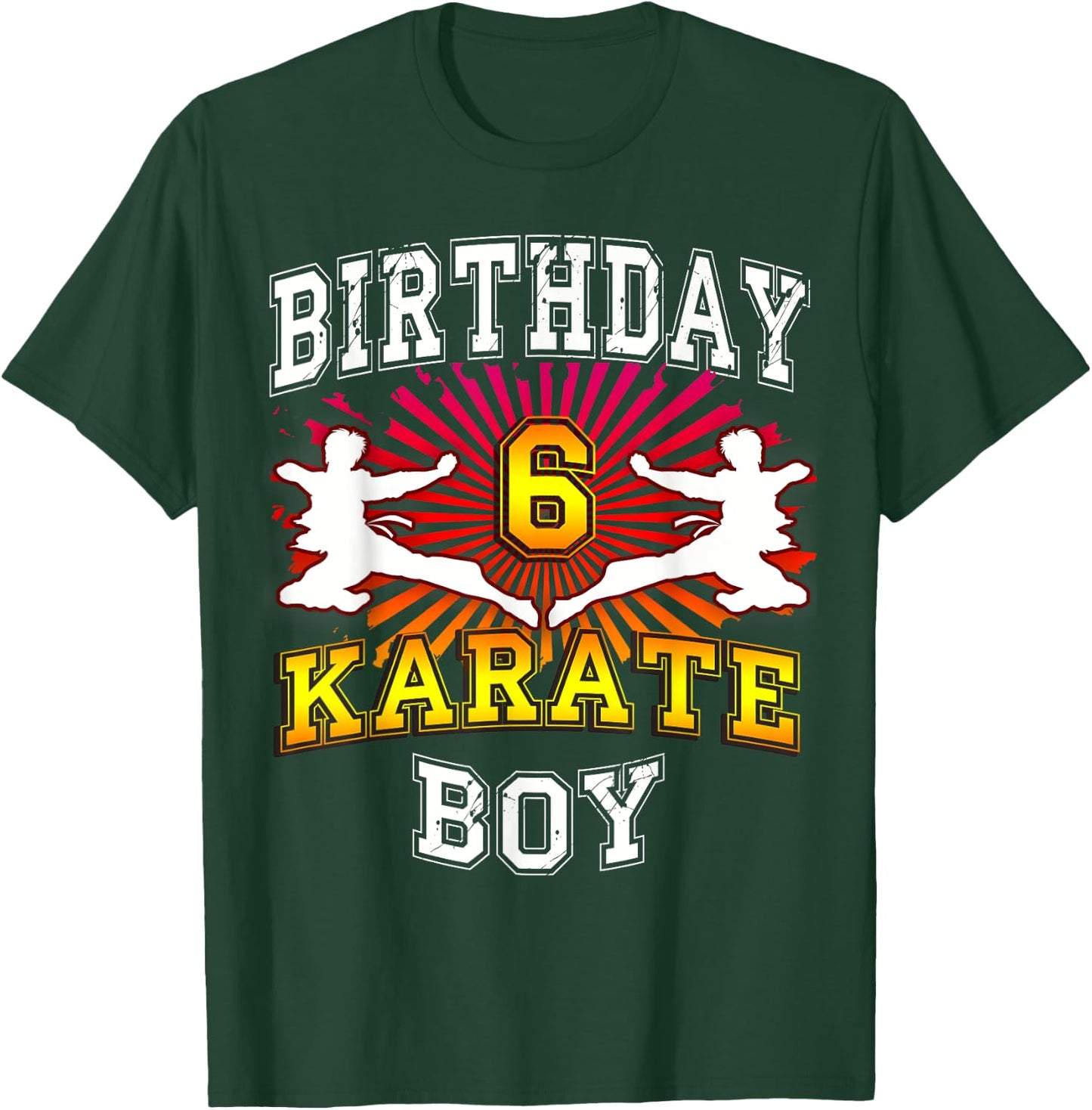 6th Birthday Child - Karate 6 Year Old Child T-Shirt - T-Shirt | Forest