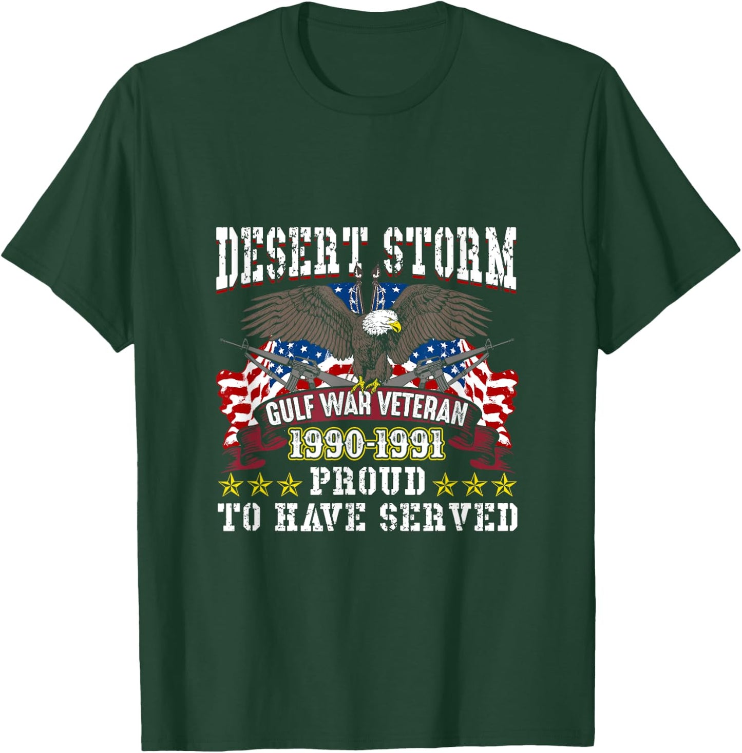 Desert Storm Veteran Desert Storm Gulf War Veteran 1990-1991 T-Shirt - T-Shirt | Forest