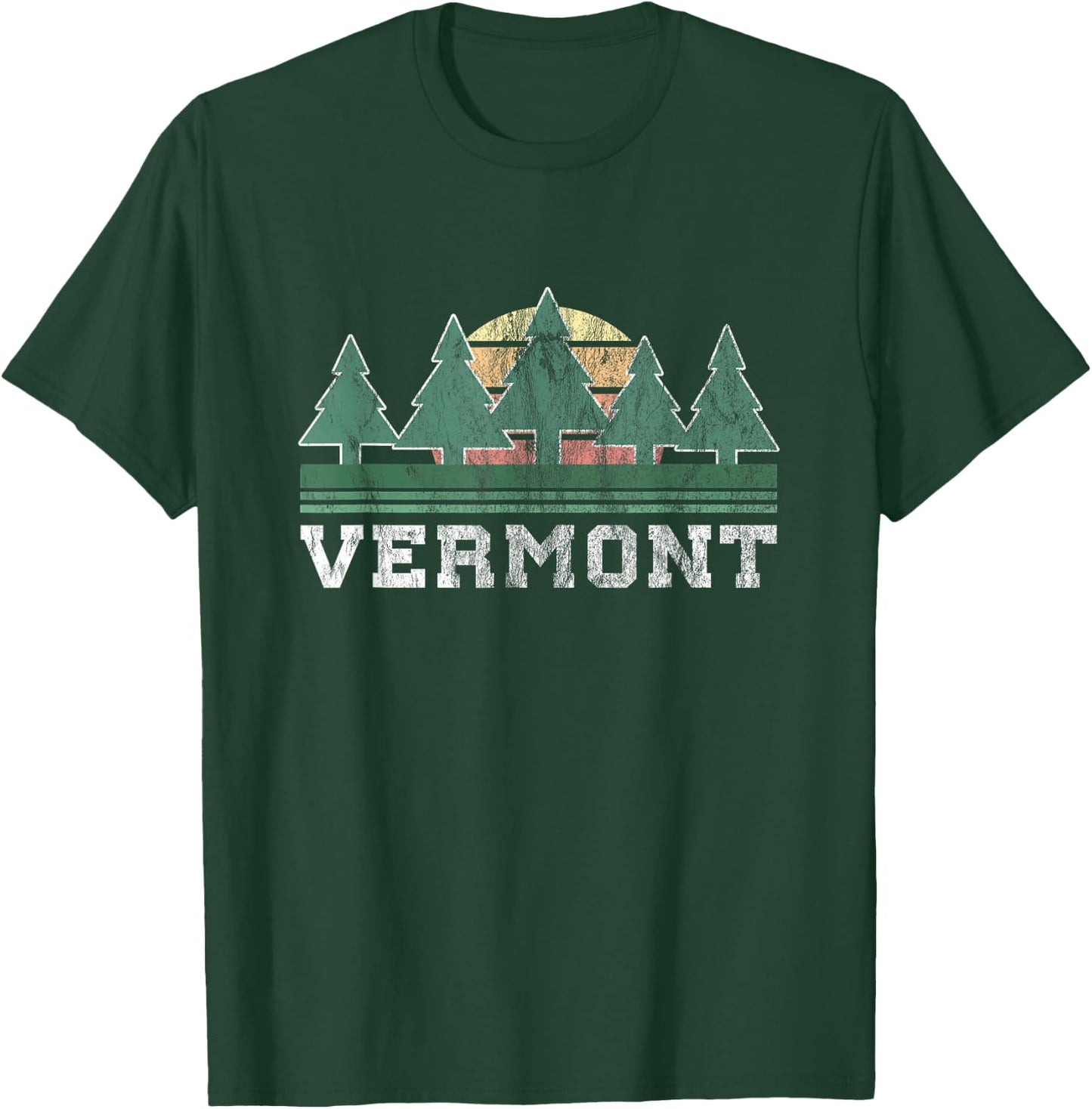 Vermont Retro Vintage Shirt Gift Men Women Kids T-Shirt - T-Shirt | Forest