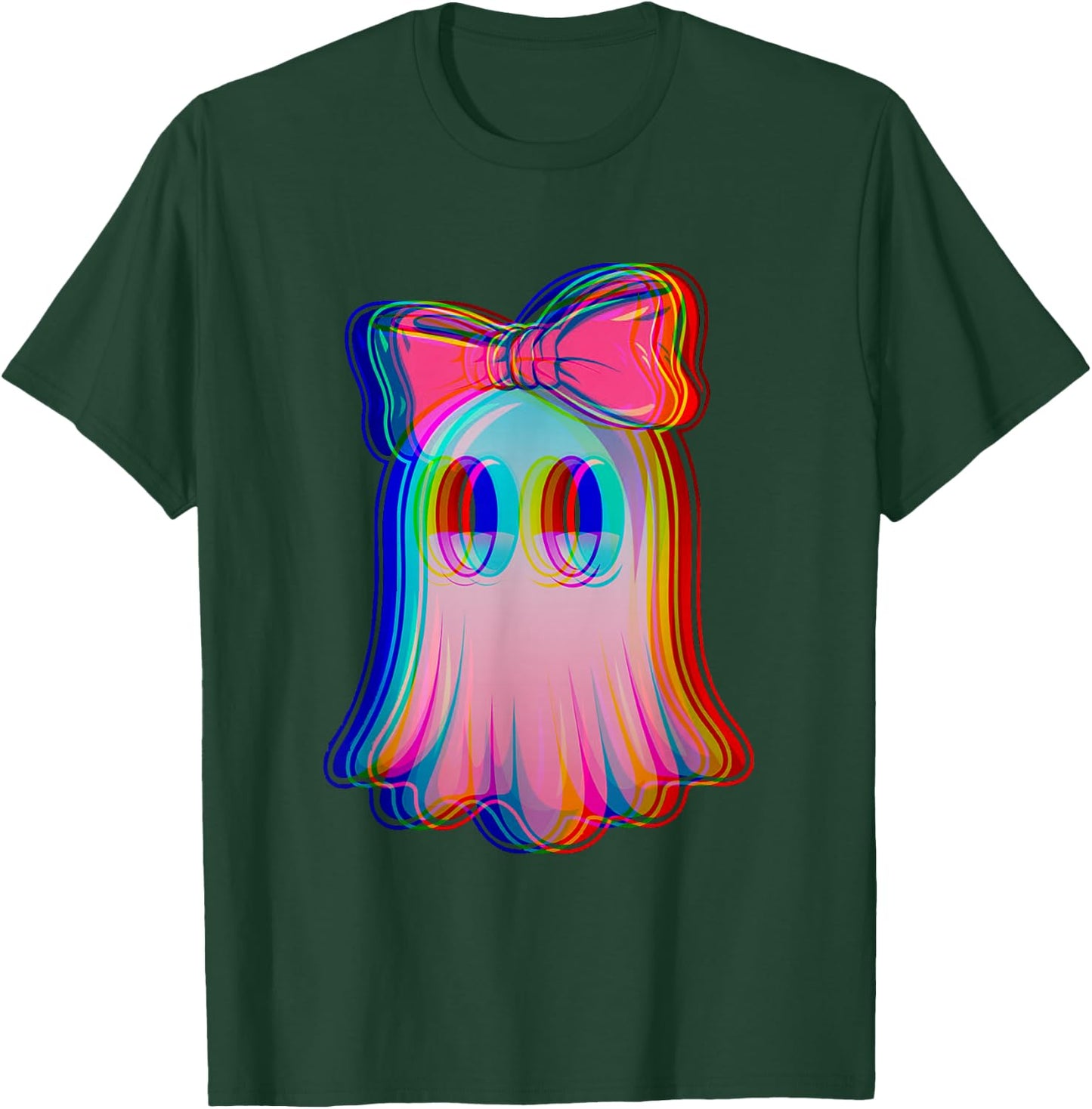 Funny Ghost Trippy Vaporwave Halloween Techno Rave Party T-Shirt - T-Shirt | Forest