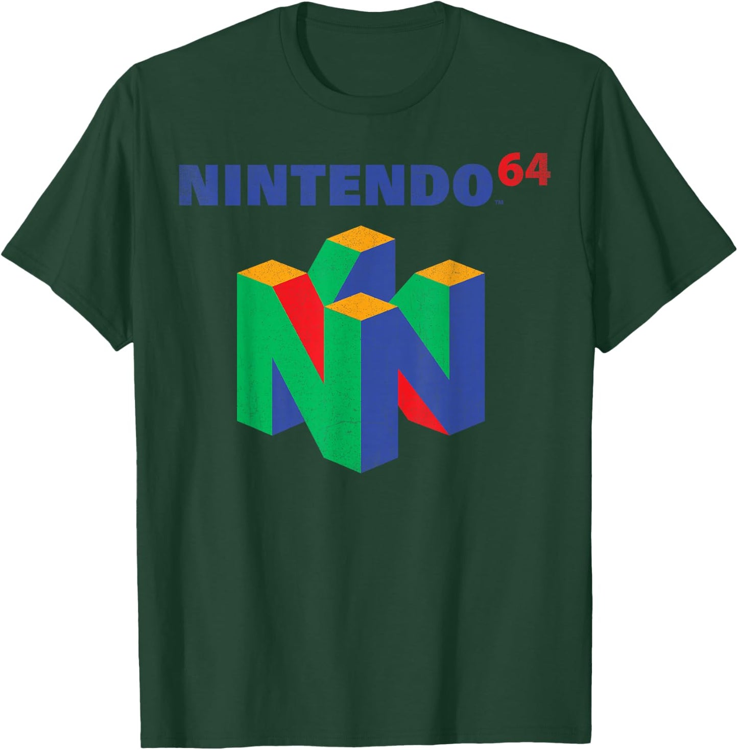 Nintendo 64 Classic Logo Retro Vintage Graphic T-Shirt - T-Shirt | Forest