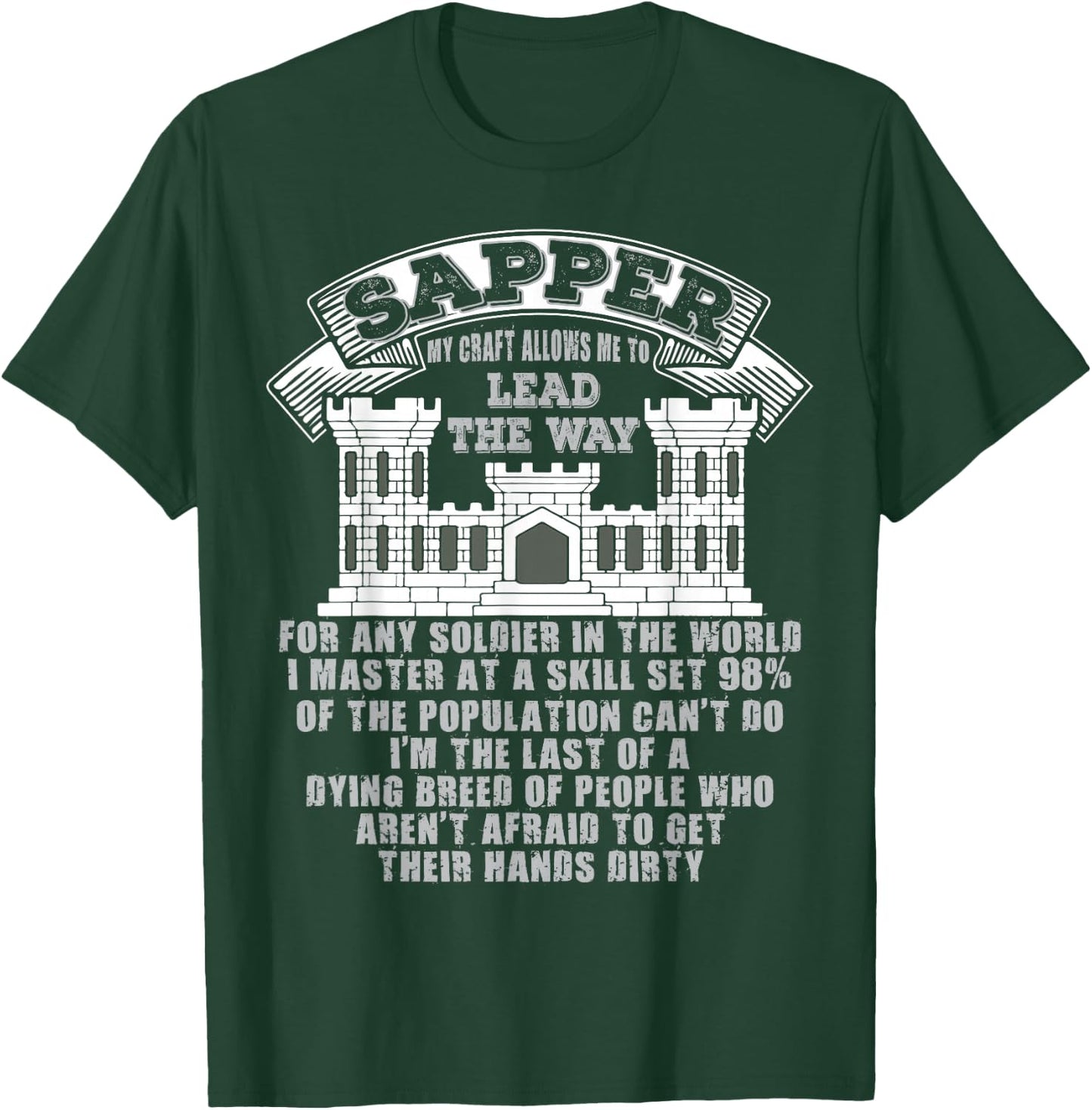 Combat Engineer Shirt for Sappers T-Shirt - T-Shirt | Forest