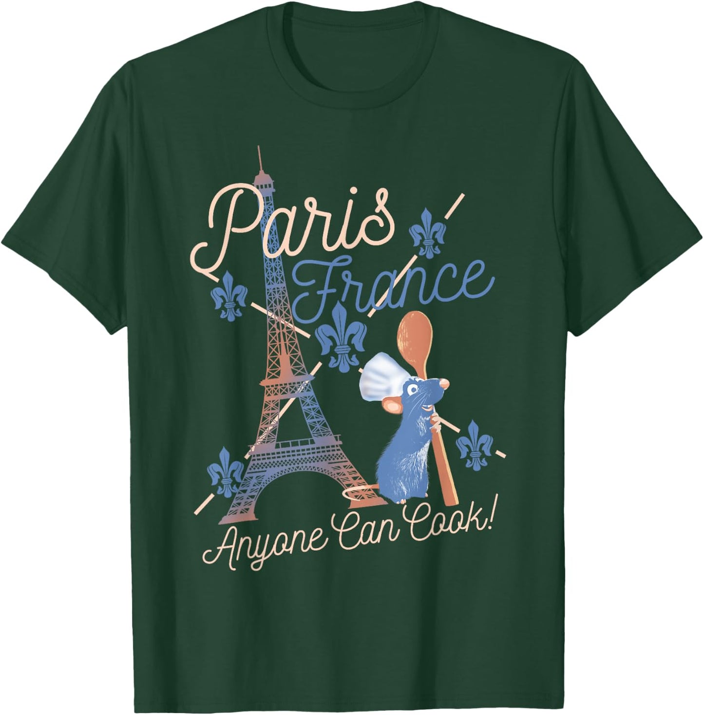 Disney Pixar Ratatouille Remy Paris France Poster Small T-Shirt - T-Shirt | Forest