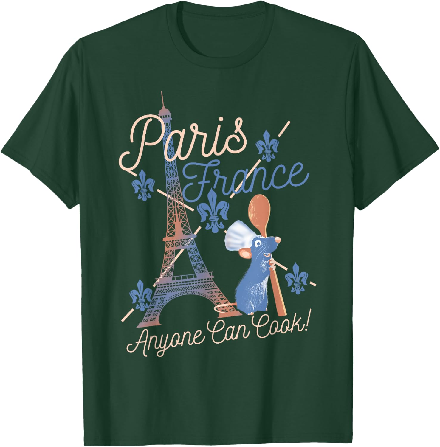 Disney Pixar Ratatouille Remy Paris France Poster Small T-Shirt - T-Shirt | Forest
