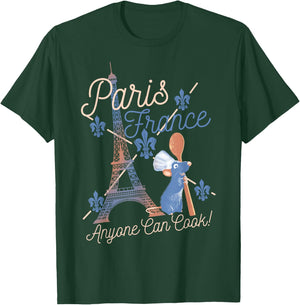 Disney Pixar Ratatouille Remy Paris France Poster Small T-Shirt - T-Shirt | Forest