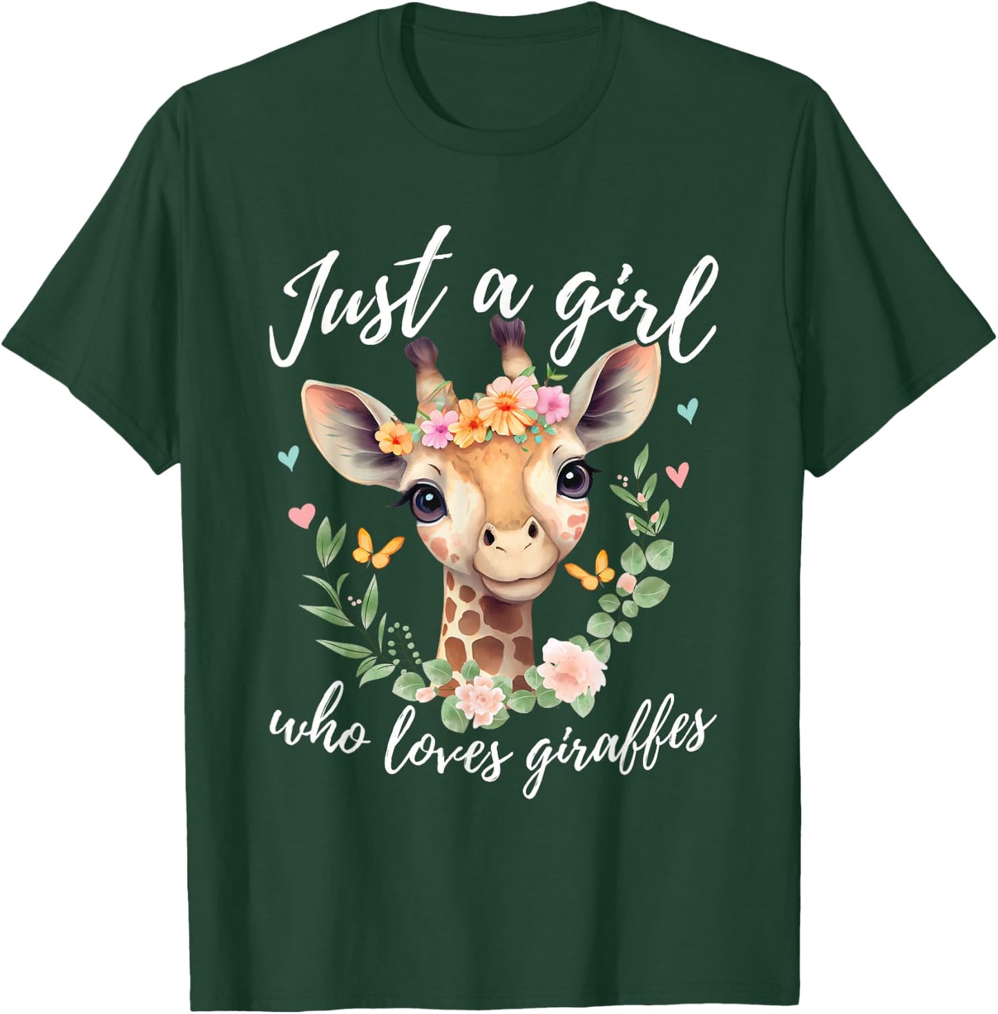 Just A Girl Who Loves Giraffes - Funny Giraffe Lover T-Shirt - T-Shirt | Forest
