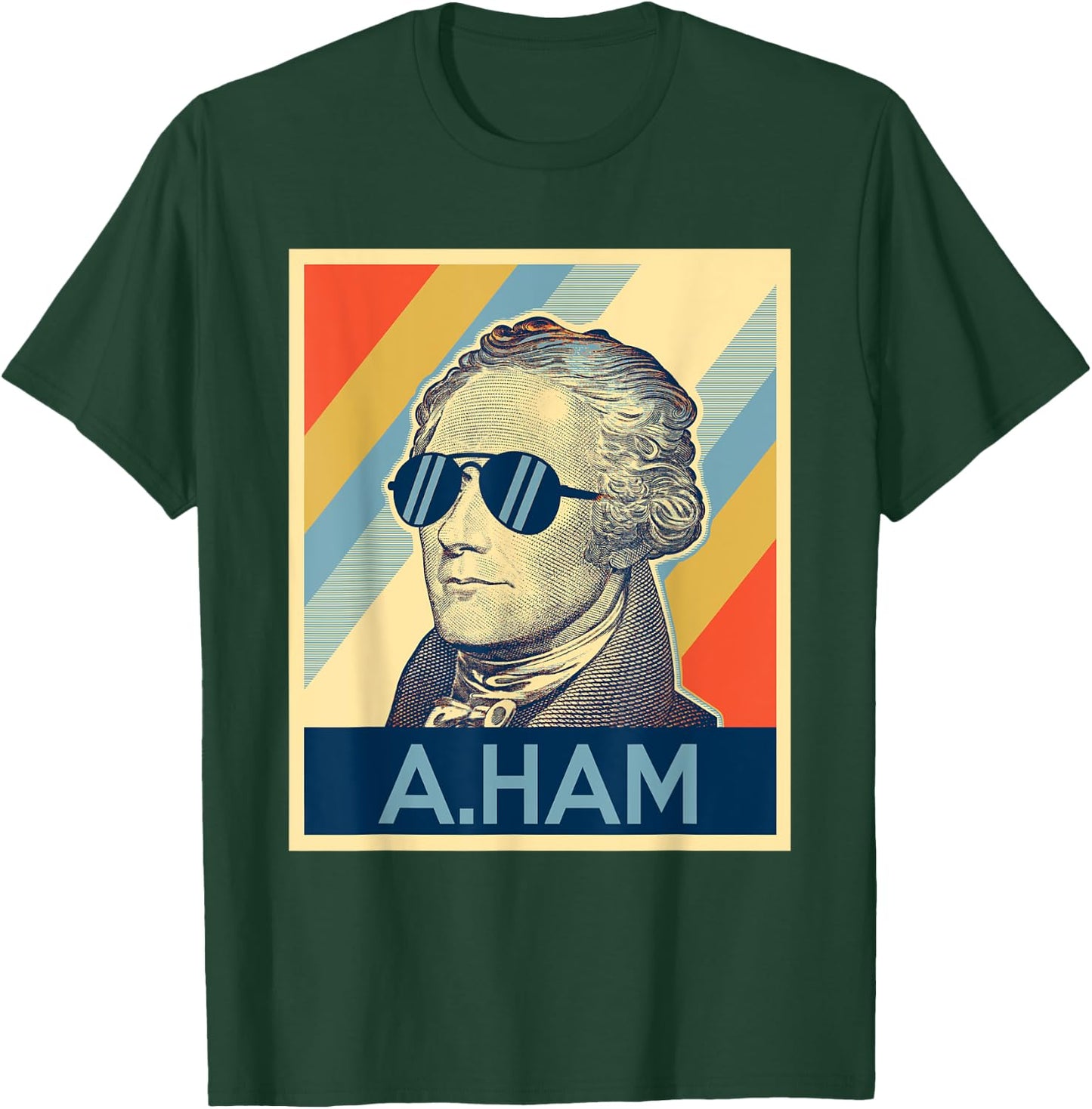 Hamilton wearing sunglasses T-Shirt - T-Shirt | Forest