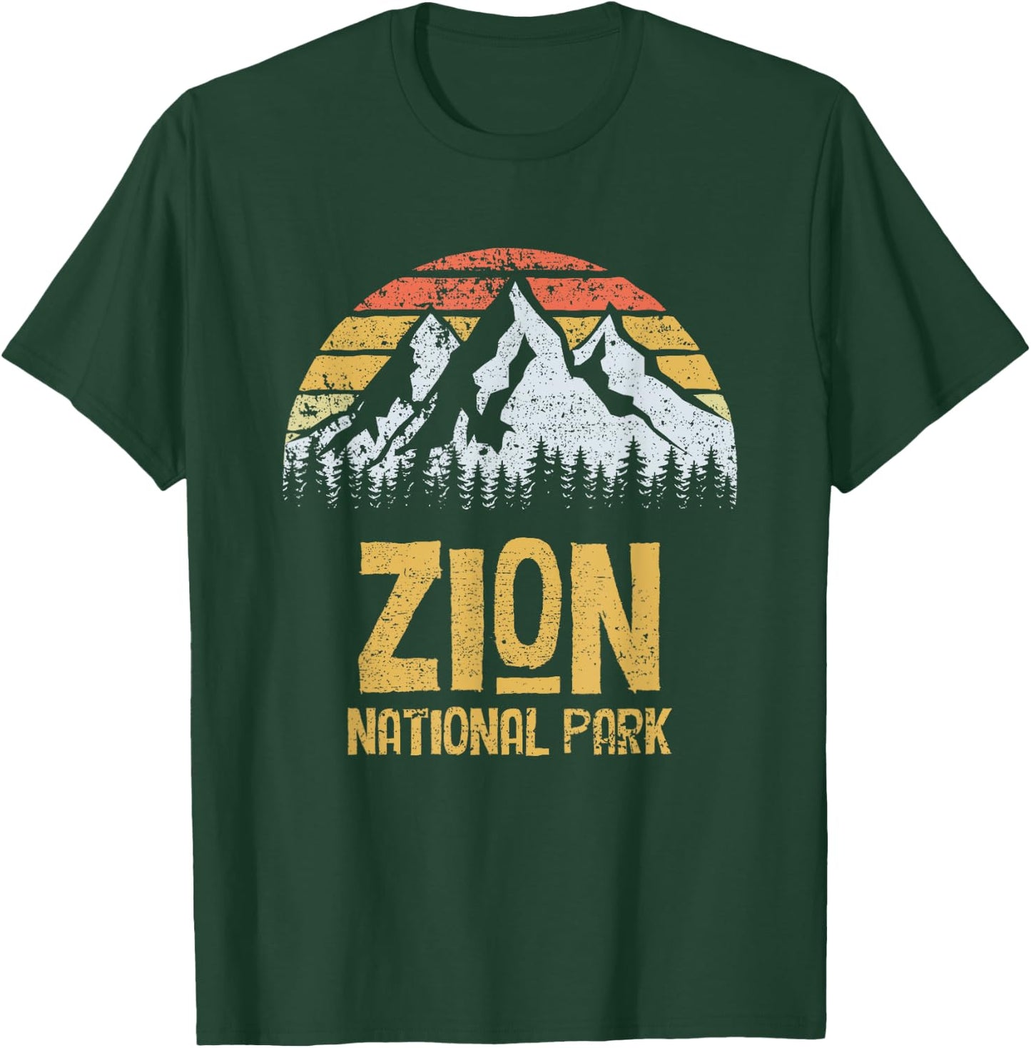 Vintage Retro Zion National Park T Shirt T-Shirt - T-Shirt | Forest