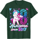 8 Year Old Unicorn Gifts For Girls 8th Birthday Girl Party T-Shirt - T-Shirt | Forest
