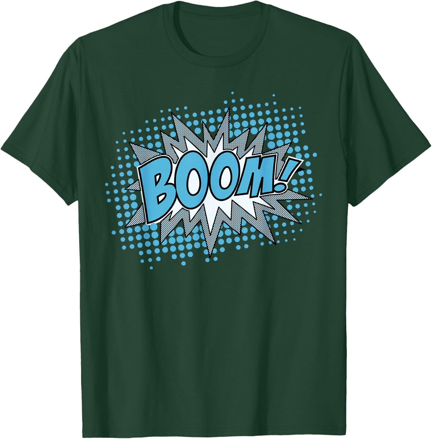 Comic Boom Bang Pow Kaboom Explosion Speech Bubble Vintage T-Shirt - T-Shirt | Forest