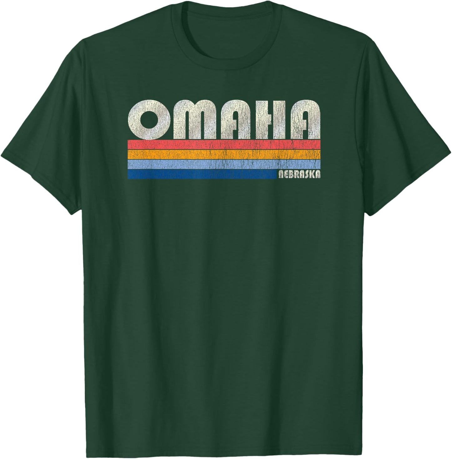 Vintage 70s 80s Style Omaha NE T-Shirt - T-Shirt | Forest