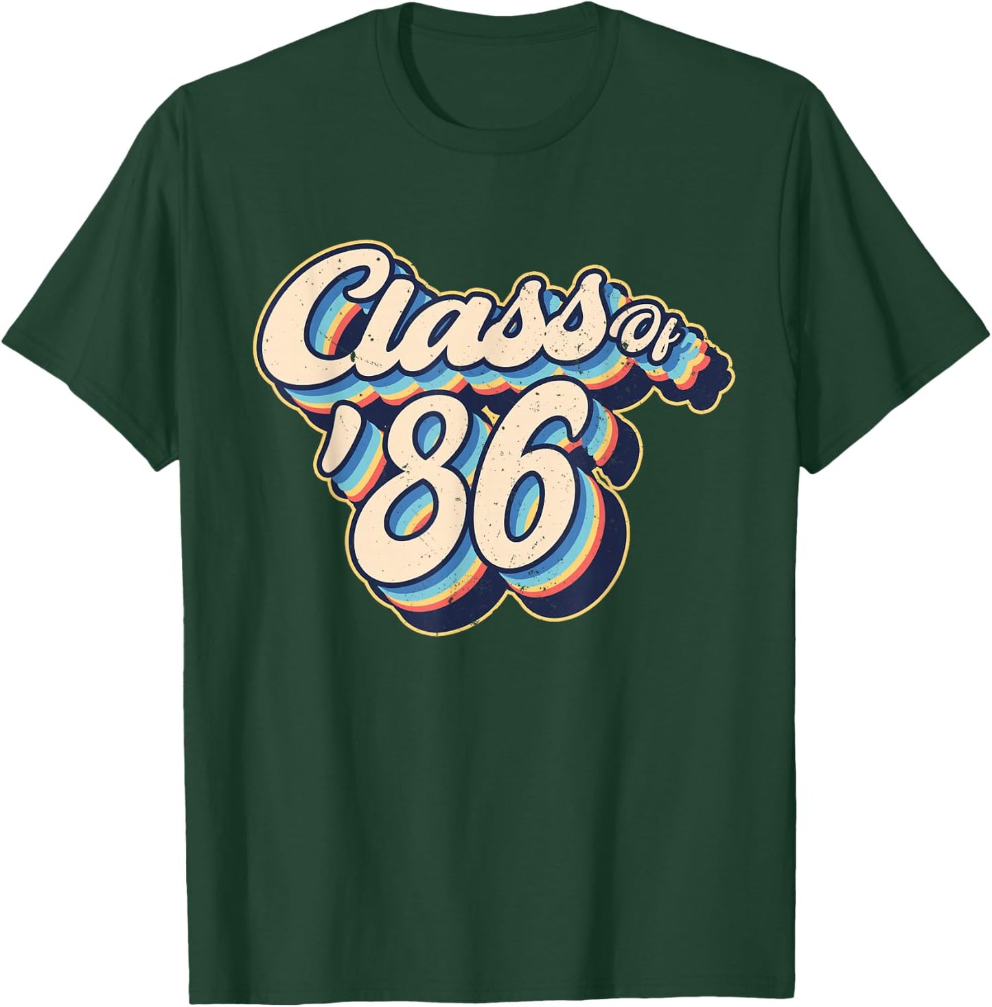 Vintage Class of 1986 Reunion High School Graduation T-Shirt - T-Shirt | Forest