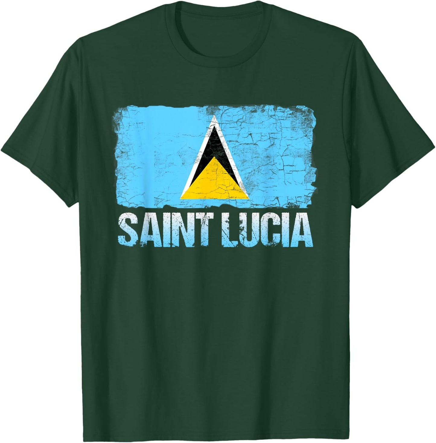 Saint Lucia Flag -Saint Lucian Flag Gift T-Shirt - T-Shirt | Forest