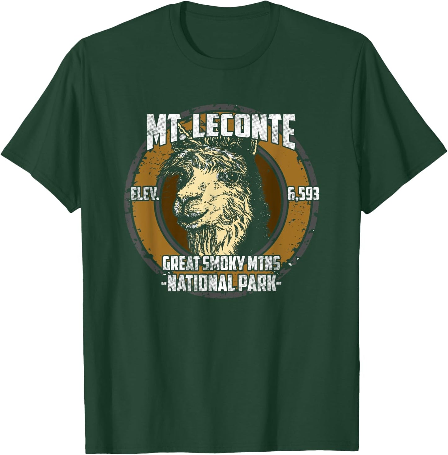 Mount Mt LeConte Llama Alpaca Smoky Mountains T Shirt T-Shirt - T-Shirt | Forest