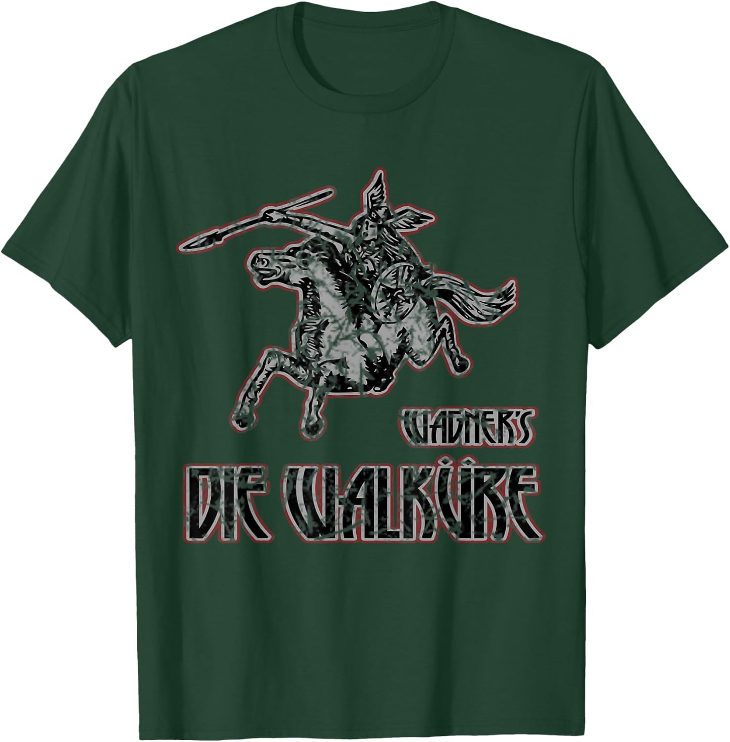 Wagner's Die Walkure epic music, Valkyrie distressed T-Shirt - T-Shirt | Forest