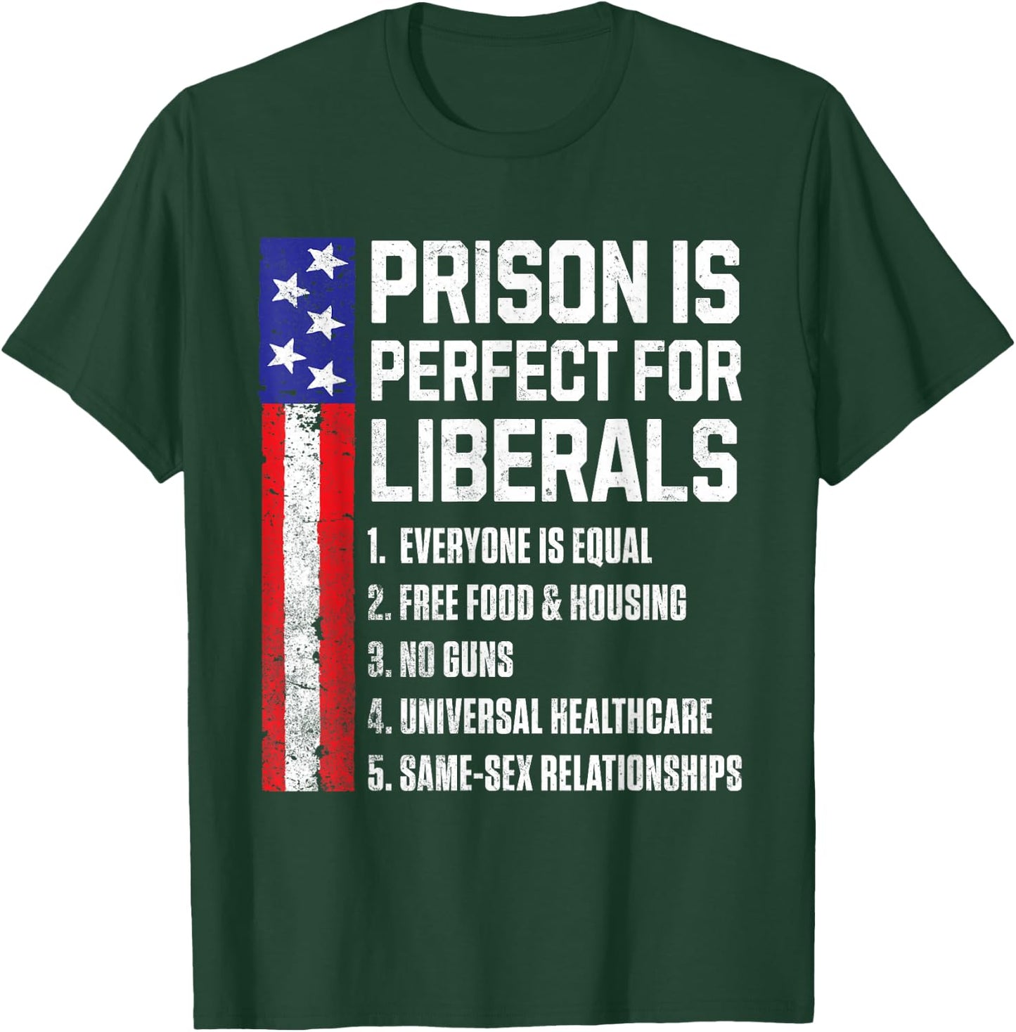 Prison is Perfect for Liberals T-Shirt - T-Shirt | Forest