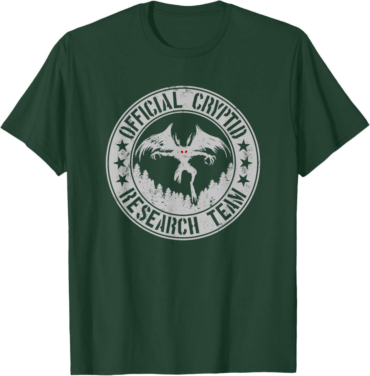 Official Cryptid Research Team | Cryptids Folklore Mothman T-Shirt - T-Shirt | Forest