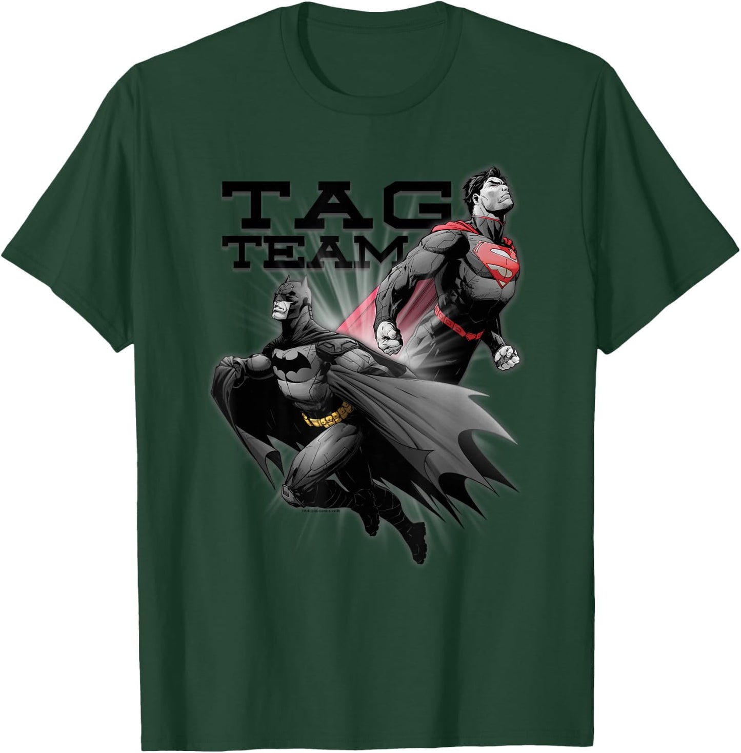 Justice League Batman & Superman Tag Team T Shirt T-Shirt - T-Shirt | Forest
