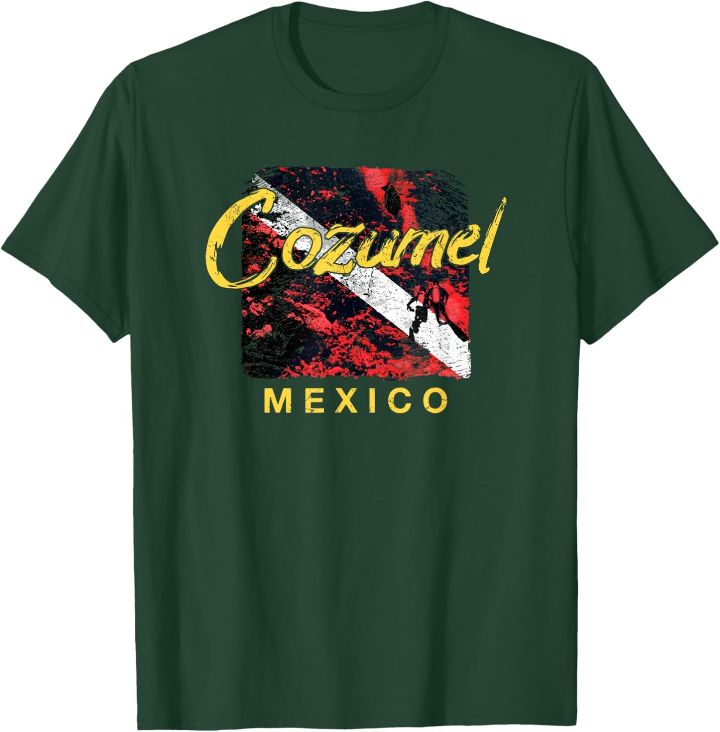 Cozumel DIVE Mexico SCUBA Diving T Shirt T-Shirt - T-Shirt | Forest